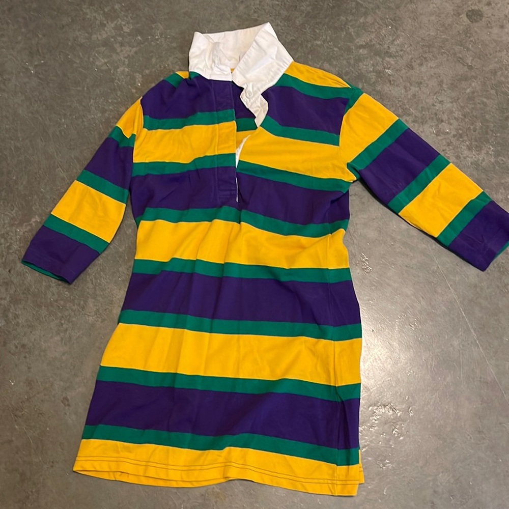 Mardi Gras collared dress